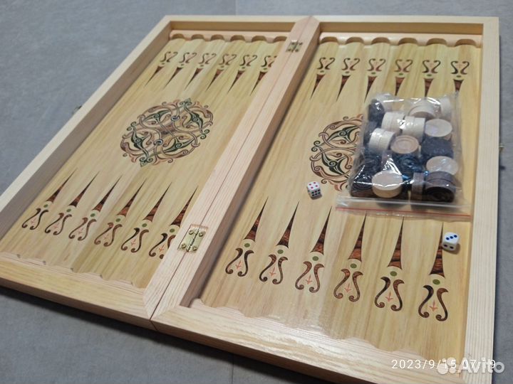 Шахматы нарды шашки 3 в 1 Морские