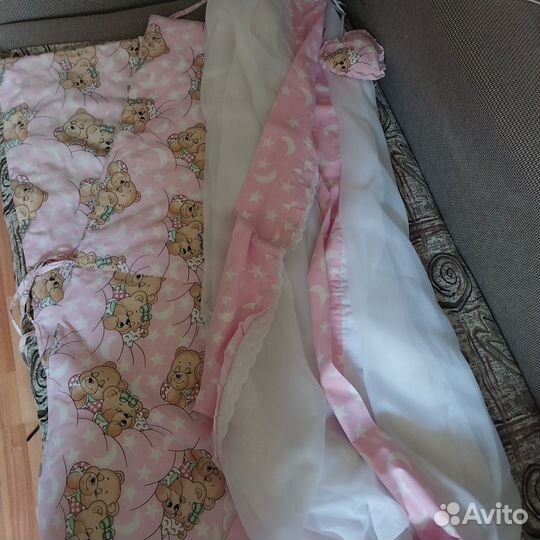 Бортики и балдахин в кроватку