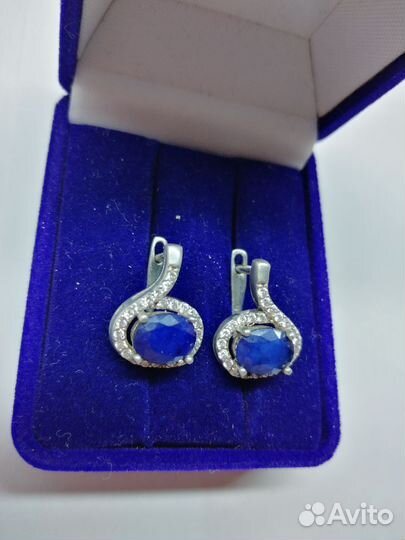 Серьги 925 пробы с цирконами
