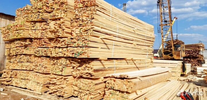 Доска обрезная 40х200х6000