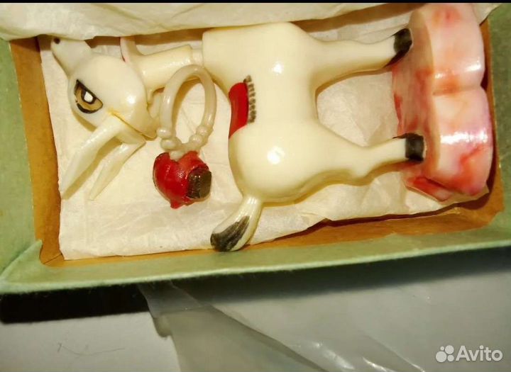 Ослик игрушка СССР колкий пластик