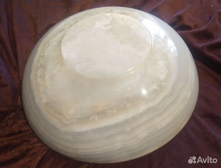 Ваза-чаша оникс белый натуральный 30,5см