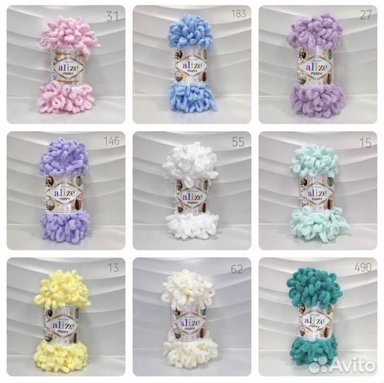 Пряжа плюшевая Alize Puffy (Ализе Пуффи)