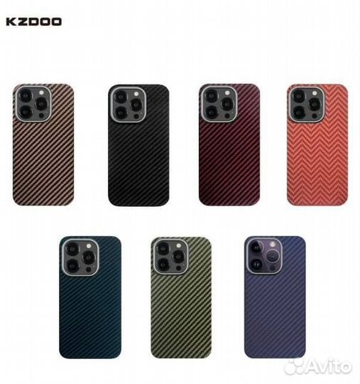 Чехол Kevlar от kzdoo без MagSafe на iPhone