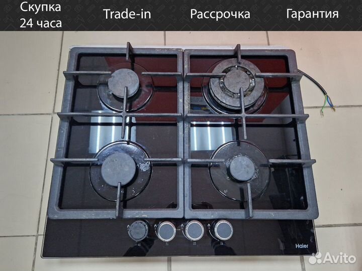 Газоэлектроплита Haier HHX-G64CWB, с рамкой, черны