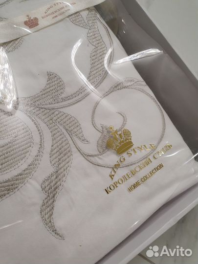 Постельное белье евро Lux сатин- жаккард. Новое