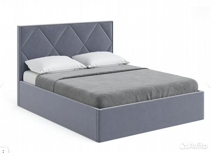 Кровать Дали велюр серый