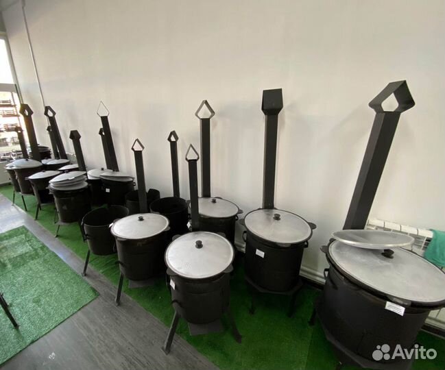 Наманганский Казан чугунный + печки с дверцей
