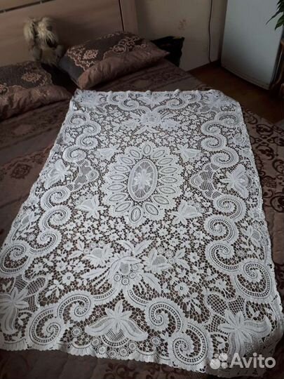 Старинная скатерть плауэнское кружево