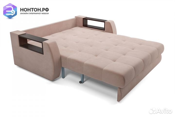Диван аккордеон Барон №3 микровельвет бежевый