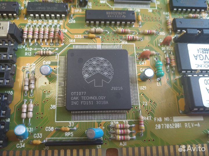 Видеокарта-VGA OAK OTI077 otivga 16bit (ISA)
