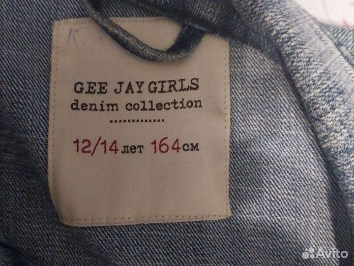 Пиджак для девочки джинсовый