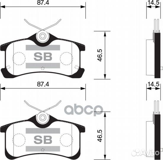 Колодки тормозные дисковые Toyota Corolla 1.4i