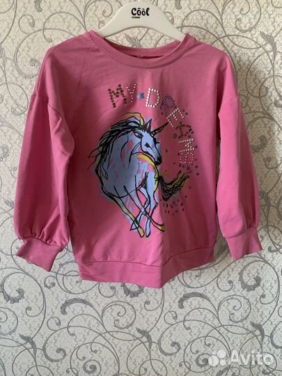 Лонгслив для девочки 104 110