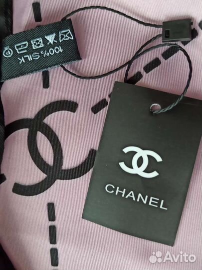 Платок Шелковый Chanel розовый новый