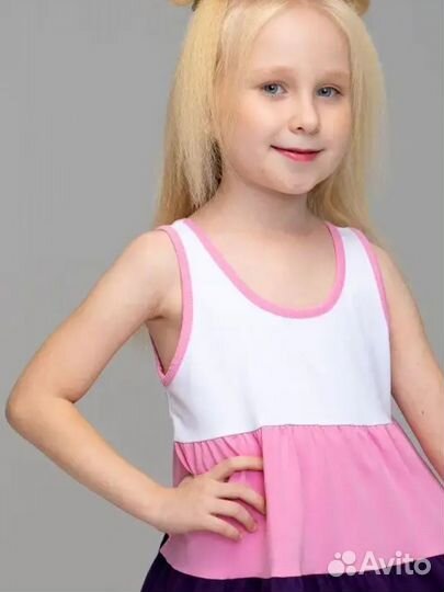 Летнее платье для девочки 122 128