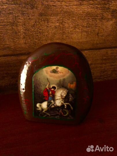 Икона Георгий победоносец/камень/ Грузия