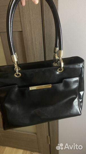 Сумка лакированная натуральная кожа
