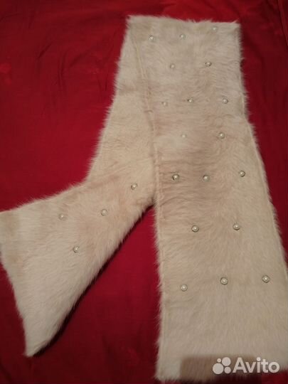 Берет новый женский с шарфом, кролик, 56 р