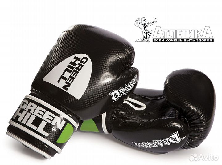 Перчатки боксёрские Green Hill «Dragon» черные