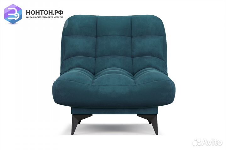 Кресло клик-кляк Арно вельвет сине-зеленый