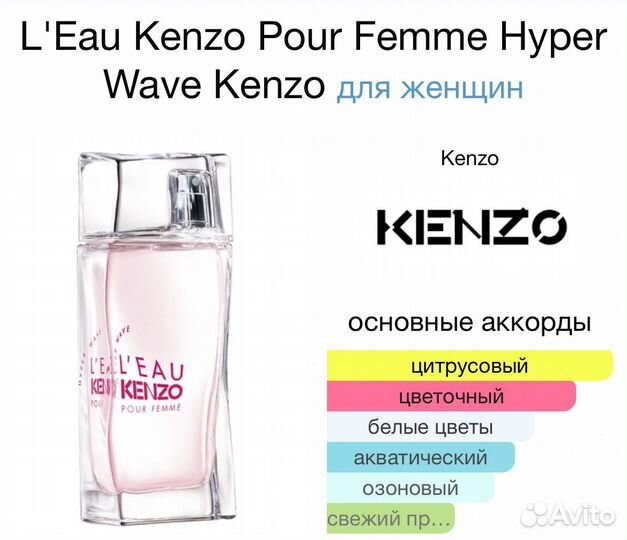 L'EAU kenzo hyper wave 100 ml оригинал