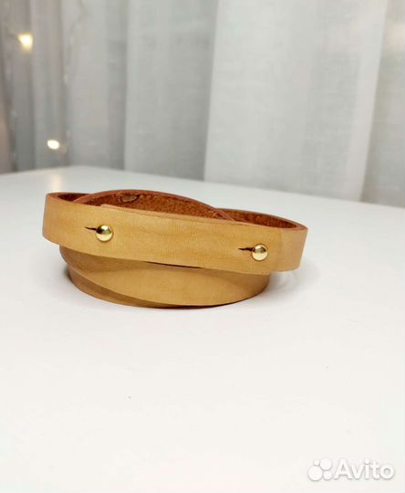 Ремень женский из натуральной кожи 15 мм