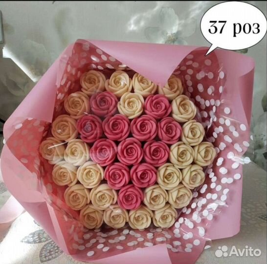 Розы из шоколада, шоколадный букет, цветы