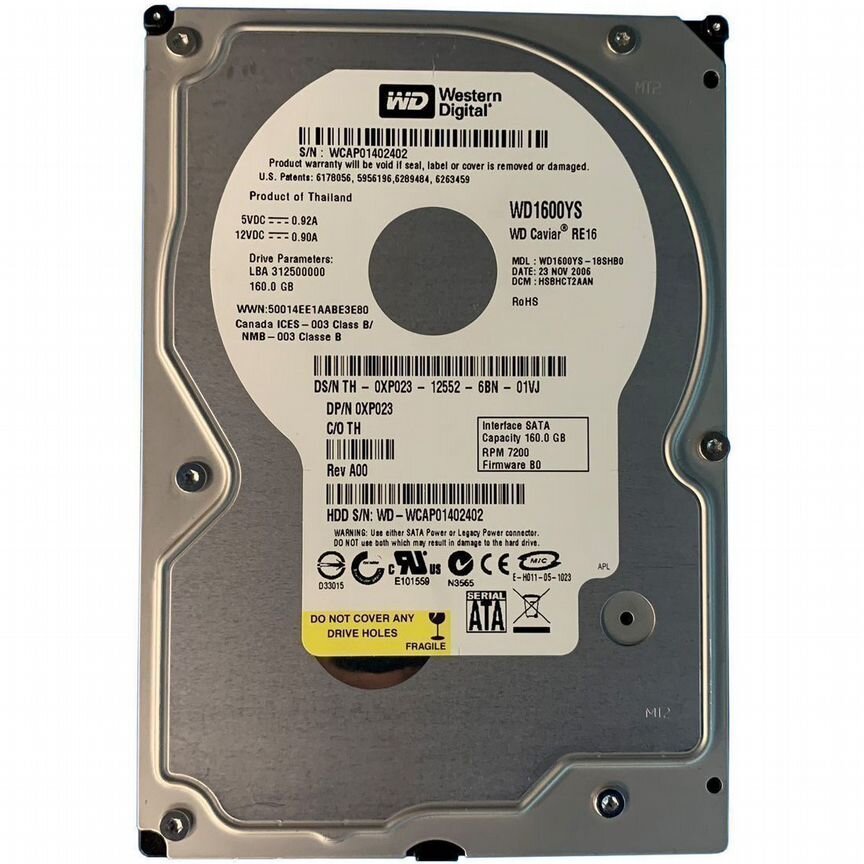 [XP023] Жесткий Диск Dell 160gb Sata2 3,5" Hdd Xp023