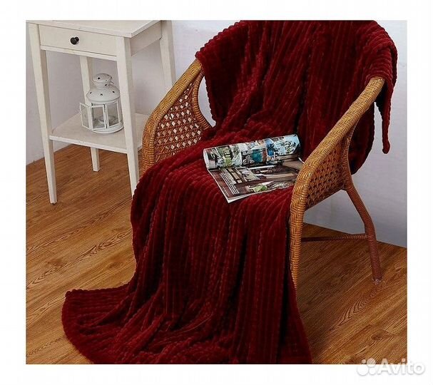 Плед GoodNight Велсофт Velvet 200х220, вишня