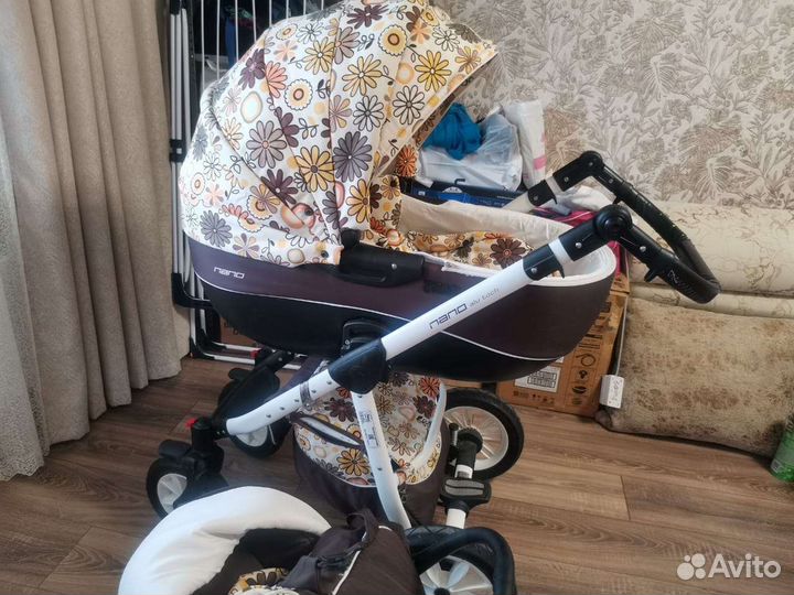 Коляска Riko Nano Flower collection 3 в 1