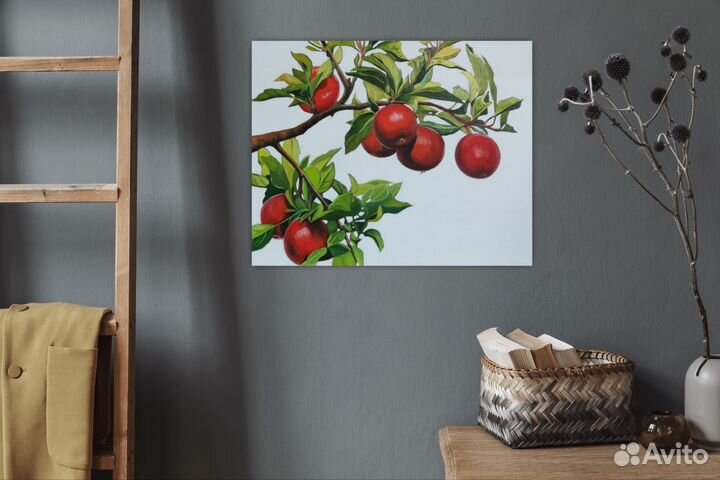 Картина маслом Яблоки на ветках