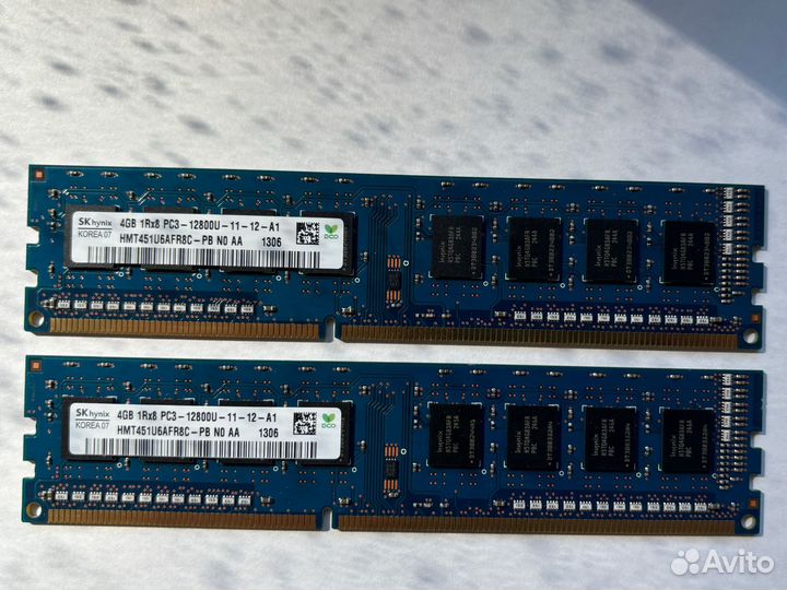 SK Hynix DDR3 1600 MHz 4GB, 8GB оперативная память