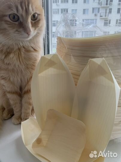 Пищевая лодочка из дерева доя пишев. Продуктов