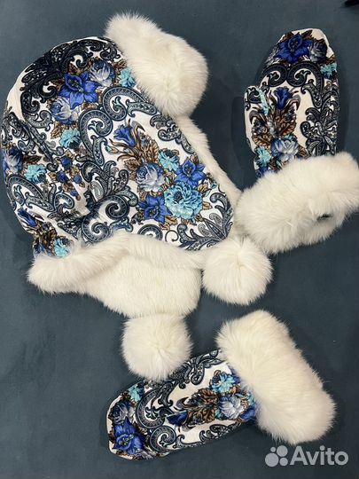 Шапка ушанка женская натуральный мех