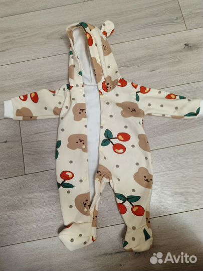 Комбинезон для новорожденных с начесом