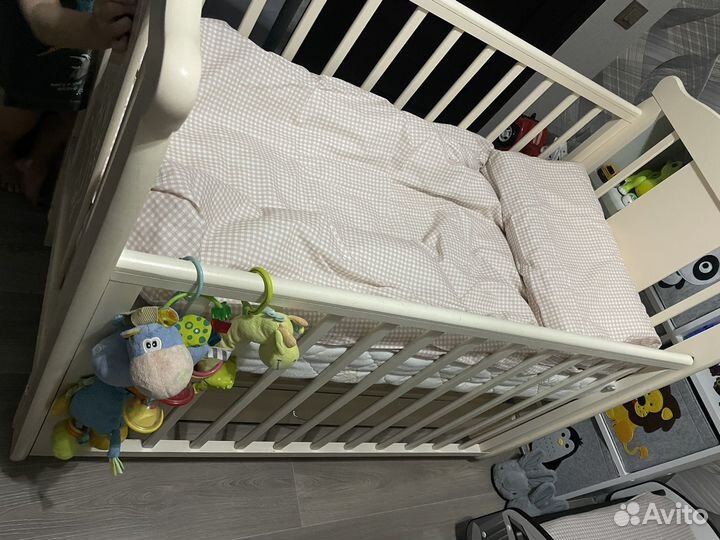 Детская кровать до 3 лет с матрасом