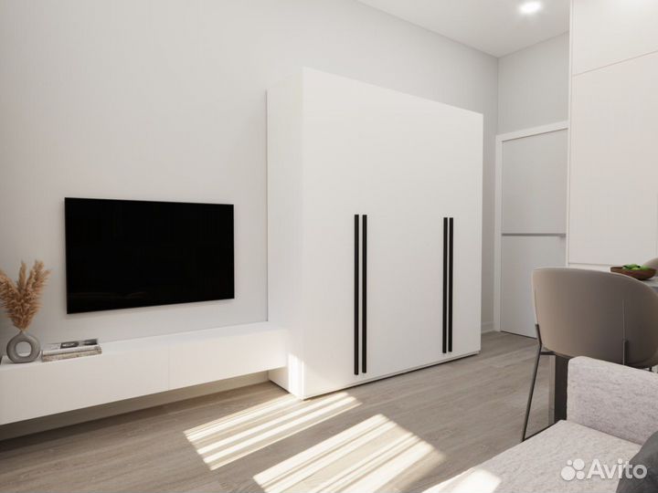 Дизайнерский ремонт новостройки (работа +материал)