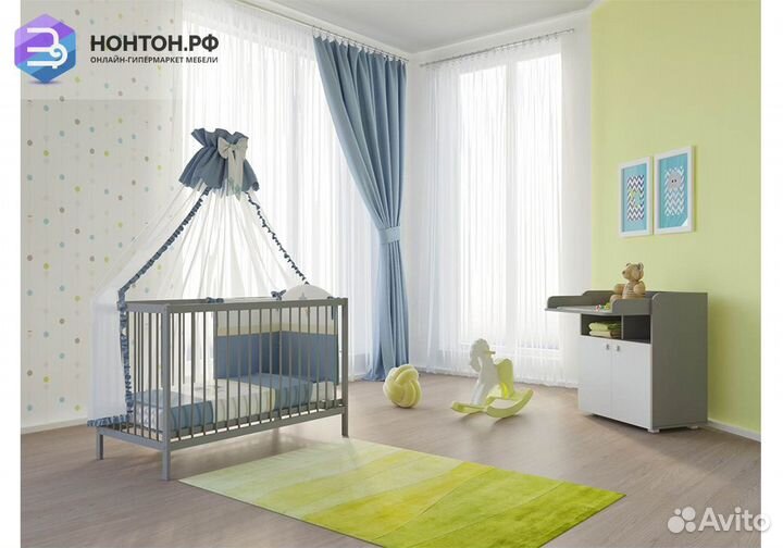 Кроватка детская Simple 101 серый