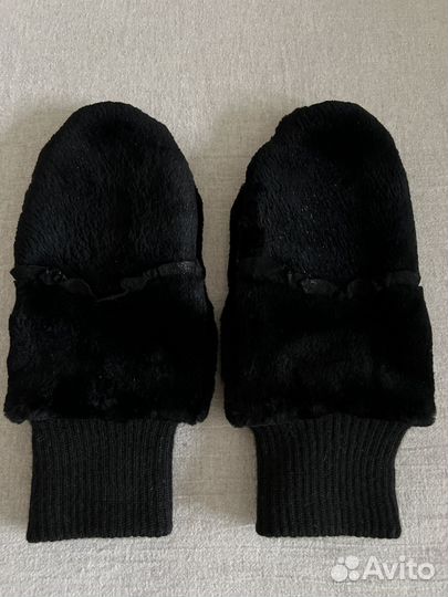 Варежки меховые женские