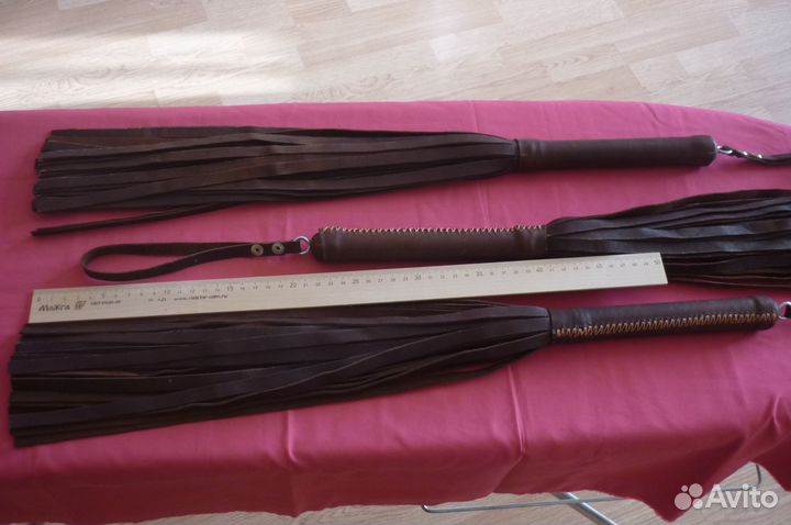 Флоггер из натуральной кожи крс, 60 см