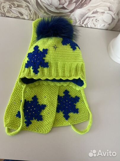 Шапка+Шарф для девочки ручная работа