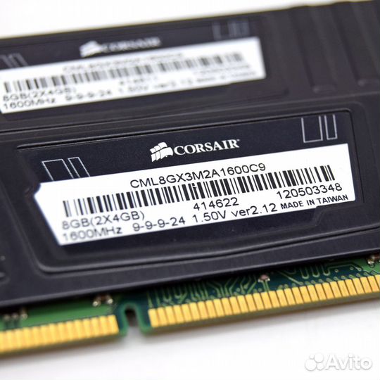 Память 8 гб (4Gb x 2) Corsair Vengeance LP 2.12 бу