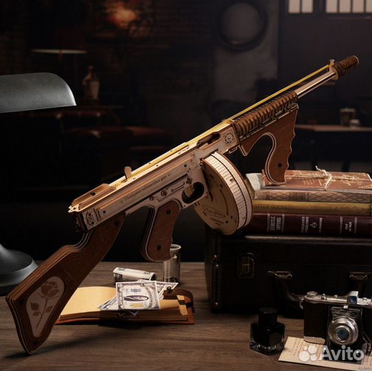 Конструктор, деревянная модель, автомат Томпсона