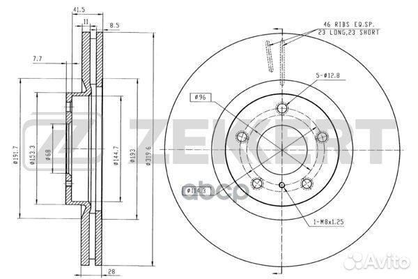 Диск торм. перед. Infiniti G (V36) 07- M35 (Y5