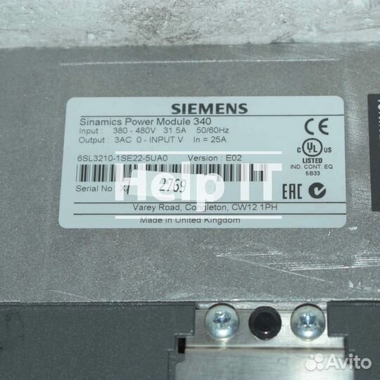 Модуль Siemens 6SL3210-1SE22-5UA0