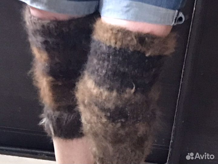 Наколенники из собачьей шерсти ручная работа