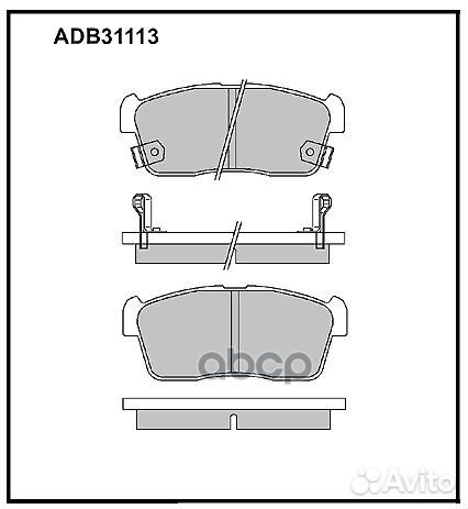 Колодки тормозные дисковые перед ADB31113 A