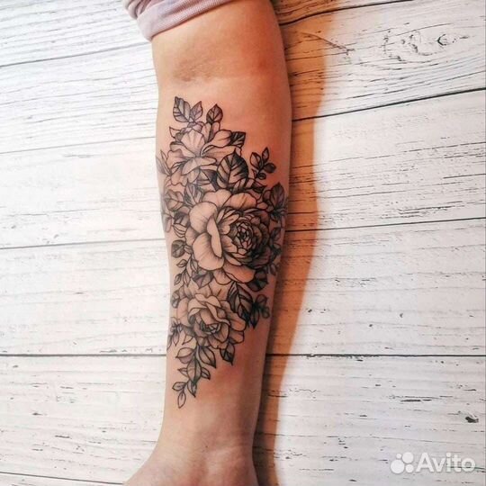 Чб и цветные тату от художника