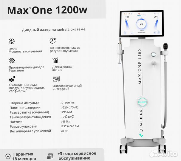 Аппарат для эпиляции Люминес’ Макс’Ван 1200W